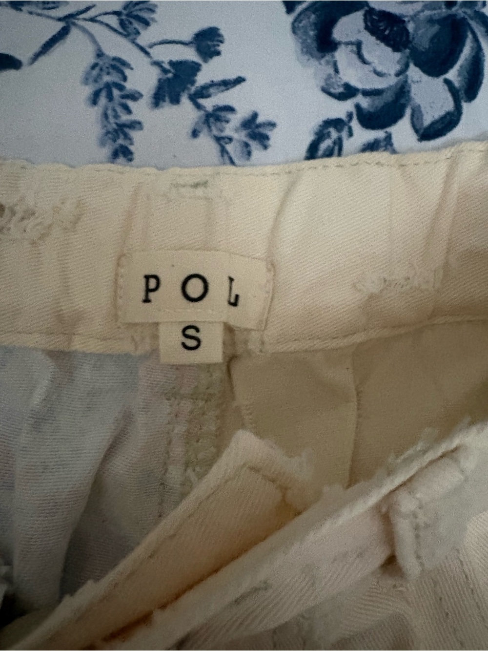 Wide-Leg Patchwork Pants in Olive & Cream - Picture 8 of 11